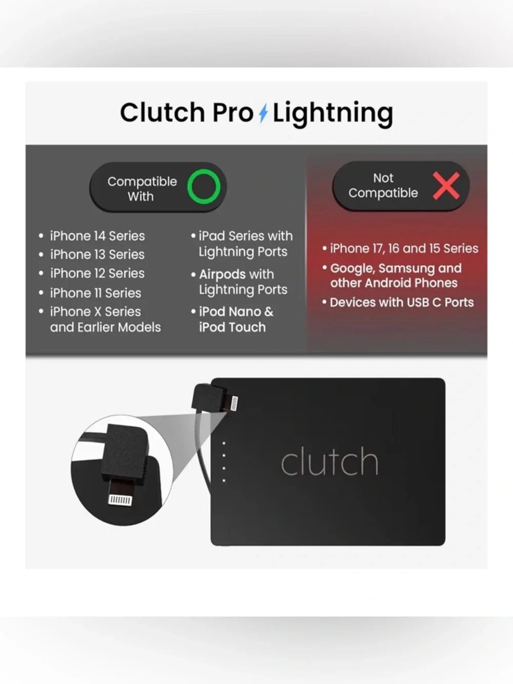 Pair lightening clutch chargers